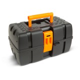 Globiz Kinyitható tálcás szerszámostáska - három tálcás - műanyag - 37 x 23 x 21 cm