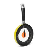 Globiz Konyhai serpenyő falióra - tükörtojással - sárga