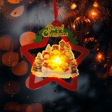 Globiz LED-es ablakdekor - melegfehér LED - csillag, hóember - tapadókorongos