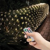 Globiz LED-es fényháló - 100 db melegfehér LED-del - 1,5 x 1,5 m - 230V - távirányítós