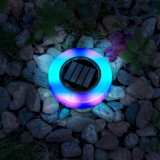 Globiz LED-es leszúrható szolár lámpa - kör alakú - RGB színes LED - 105 x 128 mm