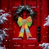 Globiz LED-es masni dekoráció - fényes - arany - 11 színes LED - 40 x 30 cm