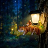 Globiz LED-es szolár állatfigura - mókus - akasztható - melegfehér LED - 25 x 6 x 19 cm