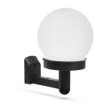 Globiz LED-es szolár fali lámpa - hidegfehér - fekete - műanyag