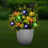 Globiz LED szolár fényfüzér - virág - 2,3 m - 20 LED - színes
