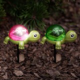 Globiz Leszúrható szolár - teknősbéka - fehér LED - 10 x 6 x 15 cm