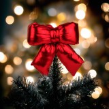 Globiz Masni dekoráció - csillogó piros - 21 x 19 cm