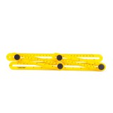 Globiz Műanyag négyoldalú vonalzó, szögmásoló 31 x 18 cm