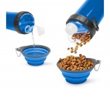 Globiz Összenyomható kutyatál kulaccsal - kék