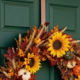 Globiz Őszi dekoráció - ajtódísz tartó - 30 cm - fém - matt barna