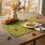 Globiz Őszi dekoráció - alátét - filc, zöld - 44,5 x 28,5 cm
