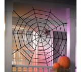 Globiz Plüss pókháló - halloween-i dekoráció - 200 cm - fekete
