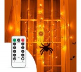 Globiz Pókháló fényfüggöny pókkal - melegfehér 60 db LED - USB-s