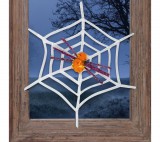 Globiz Pókháló pókkal - halloween-i dekoráció - fehér