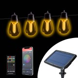 Globiz Smart szolár fényfüzér - 25 db fehér LED - állítható színhőmérséklet - 13,6 m - bluetooth