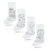 Globiz Színezhető mikulás csizma - 4 filccel - 4 féle - 41 x 21 cm