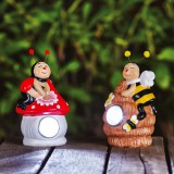 Globiz Szolár állatfigurák - 2 féle - 1 fehér LED - 8,5 x 8 x 15 cm