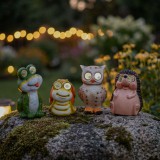 Globiz Szolár állatfigurák - 4 féle - mozgó szemekkel - 104 x SMD LED - 20 cm