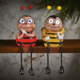 Globiz Szolár állatfigurák lábbal - 2 féle méhecske - 2 fehér LED - 10 x 8,5 x 26 cm