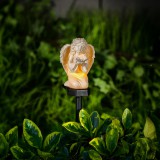 Globiz Szolár angyalka - pillangó - 1 melegfehér LED - műgyanta - 42 x 11 x 6,5 cm