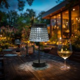 Globiz Szolár asztali lámpa - füst - hidegfehér LED - műanyag - 26 x 12 cm