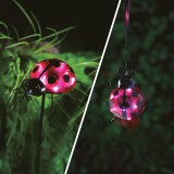Globiz Szolár lámpa - katicabogár - leszúrható / csipeszes - piros - 15 x 7 x 16 cm - 6 LED