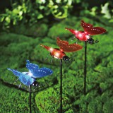 Globiz Szolár lámpa - leszúrható / függeszthető - pillangó - többféle - 12 x 6 x 21,5 cm - 4 LED