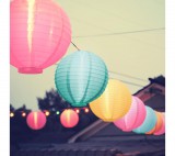 Globiz Szolár lampion - 3 színben - hidegfehér LED - 21 cm