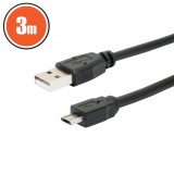 Globiz USB kábel 2.0 A dugó - B dugó (micro) 3 m