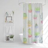 Globiz Zuhanyfüggöny - kaktusz mintás - 180 x 180 cm
