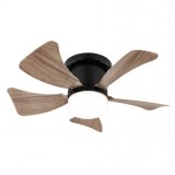 GLOBO 03609H HINES LED mennyezeti ventilátor 10W 230V IP20 1xLED fekete d=406 mm 750lm