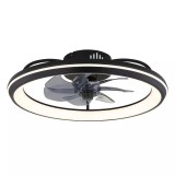 GLOBO 03643 CELESTE LED mennyezeti ventilátor 40W 230V IP20 1xLED fekete d=500 mm 2080lm