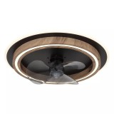 GLOBO 03655 BOZAN LED mennyezeti ventilátor 32W 230V IP20 1xLED fekete d=500 mm 1200lm