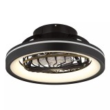 GLOBO 03665 DEANNE LED mennyezeti ventilátor 40W 230V IP20 1xLED fekete d=480 mm 560lm