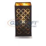 GLOBO 15229T1 CLARKE Asztali lámpa, 40W, E14, nikkel matt, textil, műanyag arany