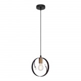 GLOBO 15346-1 VIGO Függeszték fém fekete. Ø:200, H:1500, exkl. 1xE27 60W 230V