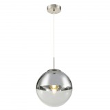 GLOBO 15852 VARUS Függeszték , 40W , E27 , nikkel matt , üveg , króm