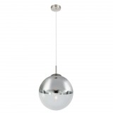 GLOBO 15853 VARUS Függeszték , 40W , E27 , nikkel matt ,üveg , króm