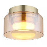 GLOBO 16055DG HIGGINS mennyezeti lámpa 6W 230V IP20 1xGX53 LED arany fekete d=130 mm 300lm 1800K