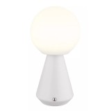 GLOBO 21029W SORA LED asztali lámpa 1,50 230V IP41 1xLED fehér matt d=120 mm 140lm