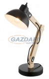 GLOBO 21504 TONGARIRO Asztali lámpa, 40W, E27, fém fekete, fa, textil kábel