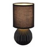 GLOBO 21730S SYLAS asztali lámpa 40W 230V IP20 1xE14 fekete d=120 mm