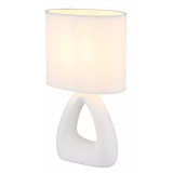 GLOBO 21731W TRIANGLE asztali lámpa 40W 230V IP20 1xE14 fehér HxSzxM=170x100x300mm