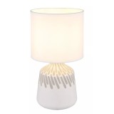 GLOBO 21733W RELA asztali lámpa 40W 230V IP20 1xE14 fehér d=175 mm