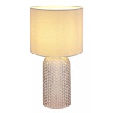 GLOBO 21735G SOFIA asztali lámpa 60W 230V IP20 1xE27 szürke d=265 mm