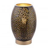 GLOBO 24002S NARRI Asztali lámpa fém fekete-arany színben. Ø150, H:230, exkl. 1xE27 40W 230V