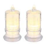 GLOBO 28075-2 CANDLE LED asztali lámpa 0,25 4,50 IP20 1xLED átlátszó d=45 mm 2900K