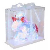 GLOBO 28088 BRONDAR LED asztali lámpa 0,03 5V IP20 1xLED átlátszó kristály effect HxSzxM=300x140x260mm 6000K