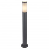 GLOBO 31588A BOSTON Kültéri állólámpa antracit, rozsamentes acél, műanyag opál búrával. IP44, D:127, H:800, exkl. 1xE27 60W 230V
