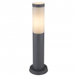 GLOBO 3158A BOSTON Kültéri állólámpa antracit, rozsamentes acél, műanyag opál búrával. IP44, D:127, H:450, exkl. 1xE27 60W 230V